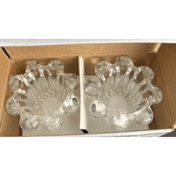 Alco Crystal Votive/Tapper Candle Holder Set of 2 - Picture 6 of 11